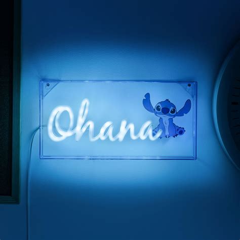 Stitch Ohana Neon Lampe Lilo Stitch Elbenwald