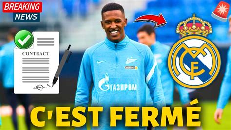 MAINTENANT REAL MADRID FERME AVEC UN NOUVEAU DÉFENSEUR BONNE