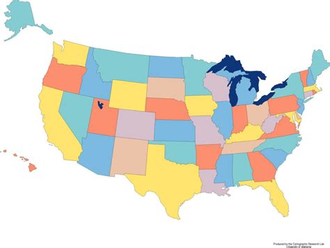 Us Map Color States - Printable Map