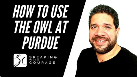 How To Use The Owl At Purdue Formatting Guide Youtube