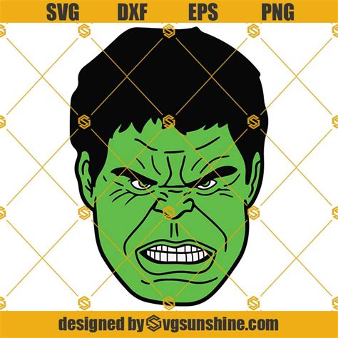 Hulk Layered Svg Hulk Face Svg Hulk Svg Png Dxf Eps