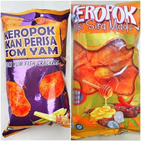 Keropok Ikan Berperisa Tom Yam Keropok Ubi Sira Madu Keropok Cap