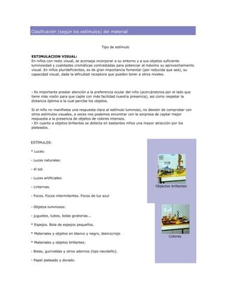 Material Para La Estimulaci N Sensorial Pdf