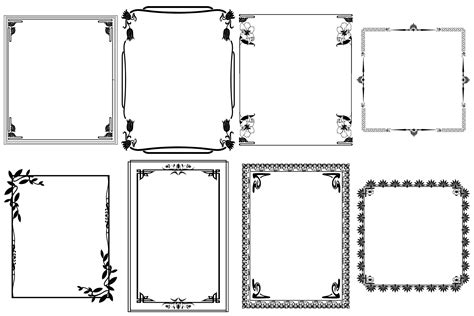 Art Deco Nouveau Vector Frames AI EPS PNG