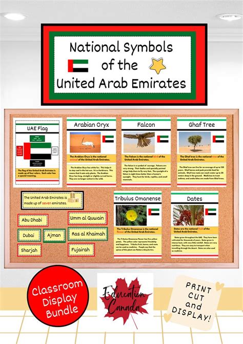 UAE National Symbols Classrom Display Set