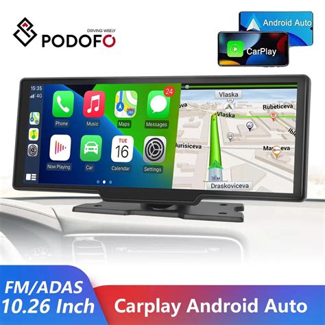 Podofo 10 26 דאש מצלמת Rearview מצלמה Carplay And אנדרואיד אוטומטי חכם