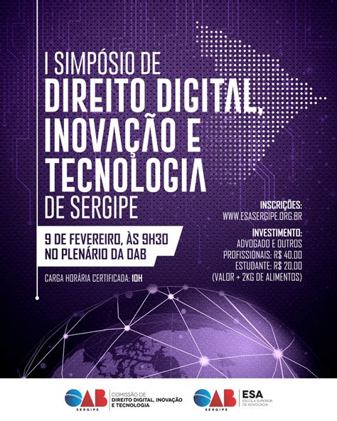 I Simp Sio De Direito Digital Inova O E Tecnologia De Sergipe Esa