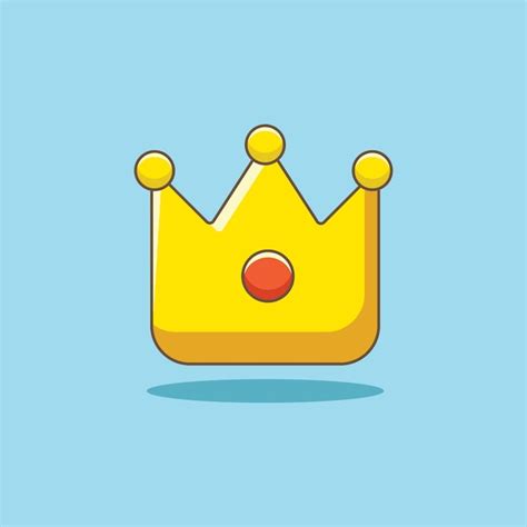 Premium Vector Crown Cartoon Style Icon Illustration