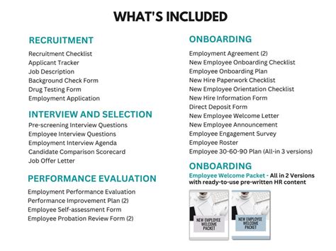 Hr Forms Hr Templates Recruitment New Hire Packet New Hire