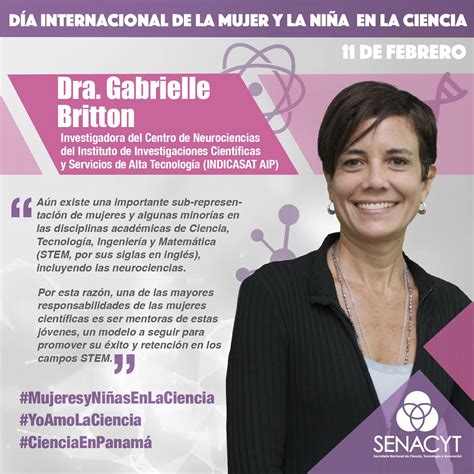 Senacyt Panamá on Twitter La Dra Gabrielle Britton investigadora