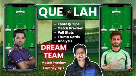 Que Vs Lah Dream Team Prediction Lah Vs Que Dream Fantasy Tips