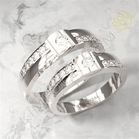 Cincin Kawin Berlian – MOSNC121 - Kimfook Jewelry | Cincin Nikah