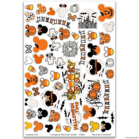 A Magical Disney Halloween Sticker Sheet Disney Halloween Disney