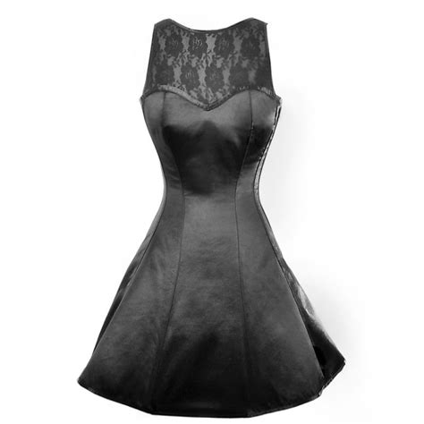 Nd 227 Black Satin Corset Dress With Lace Chest Piece With Images Corset Fashion Satin