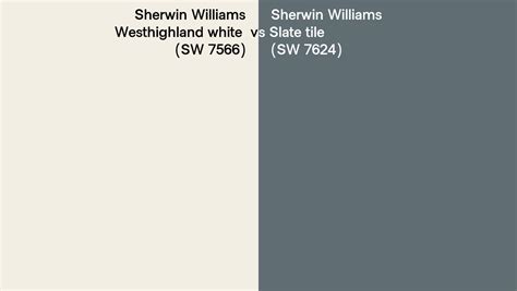 Sherwin Williams Westhighland White Vs Slate Tile Side By Side Comparison