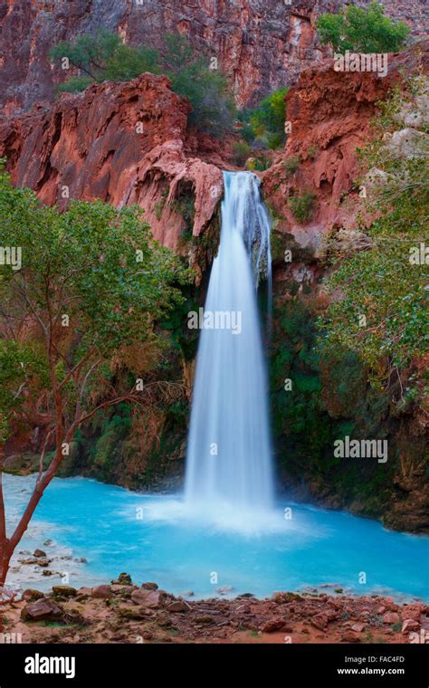 Havasu Falls Havasupai Indian Reservation Grand Canyon Arizona Stock