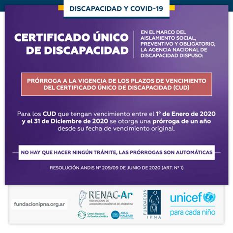 Certificado Único de Discapacidad Fundación IPNA