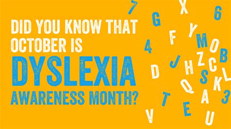 Did You Know That October Is Dyslexia Awareness Month Social Progress