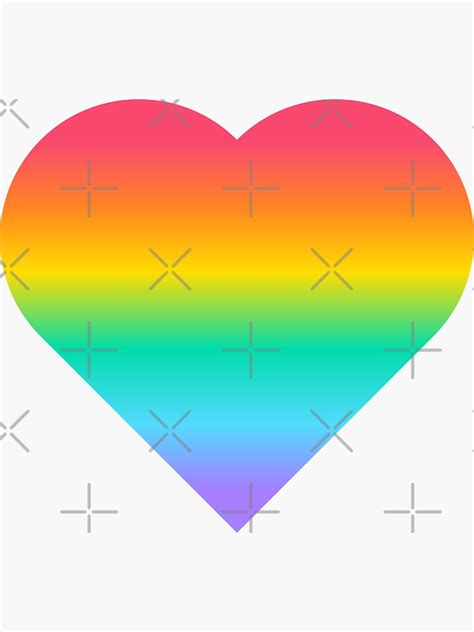 Lgbt Gay Pride Flag Gradient Heart Sticker For Sale By Dbarbosa