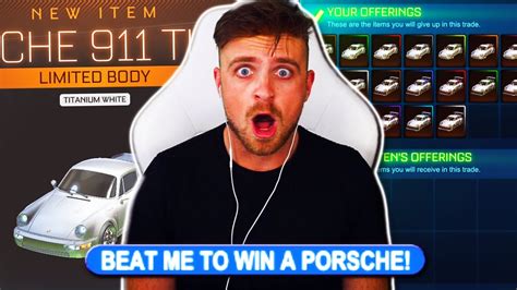 Changing My Name To BEAT ME TO WIN A PORSCHE In Rocket League