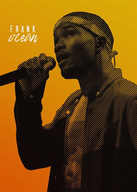 Frank Ocean Rapper Hip Hop Poster Picture Metal Print Paint By