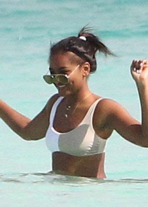 Natasha Obama In White Bikini Gotceleb