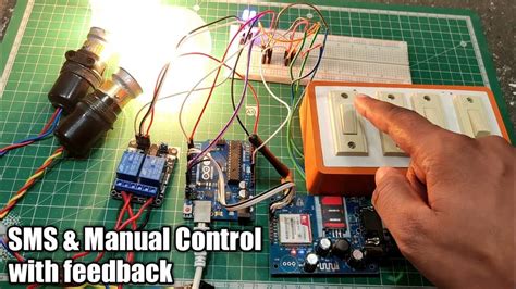 Sms And Manual Control Homeautomation System With Feedback Using Gsm