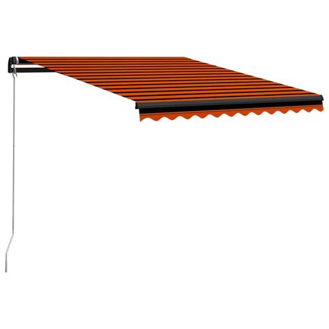 Toldo Manual Retr Ctil Toldo Parasol Marquesina Naranja Y Marr N