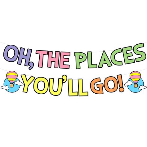 Katchon Oh The Places Youll Go Banner 10 Feet No Diy Graduation Party Decorations