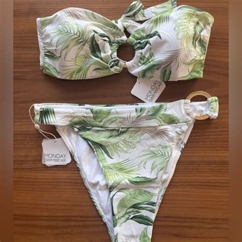 Monday Swimwear Swim Nwt Monday Swimwear Set Costa Rica Top Antigua Bottom In Palm Bikini