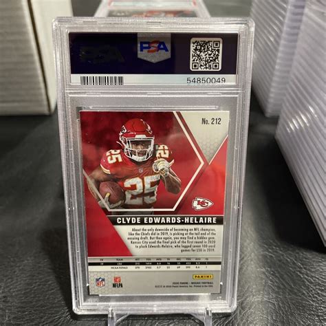 Panini Mosaic Clyde Edwards Helaire Kc Chiefs Rc Rookie Psa