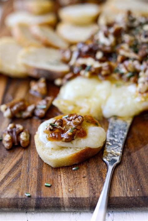 Honey Baked Brie With Fig Jam And Walnuts Simply Scratch