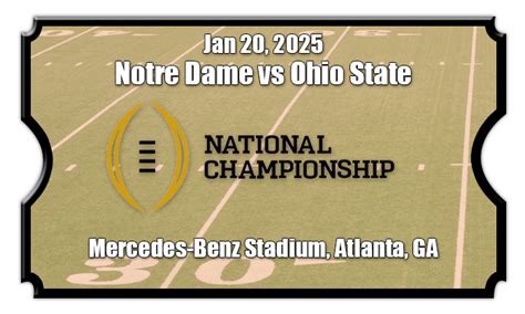 Notre Dame Fighting Irish Vs Ohio State Buckeyes CFP National