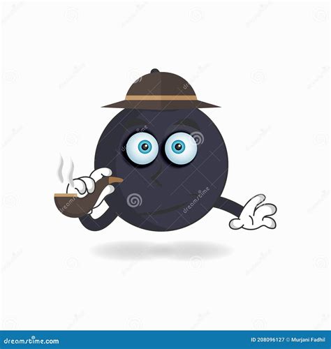 Boom Mascot Character Smoking Vector Illustration Stock Vector