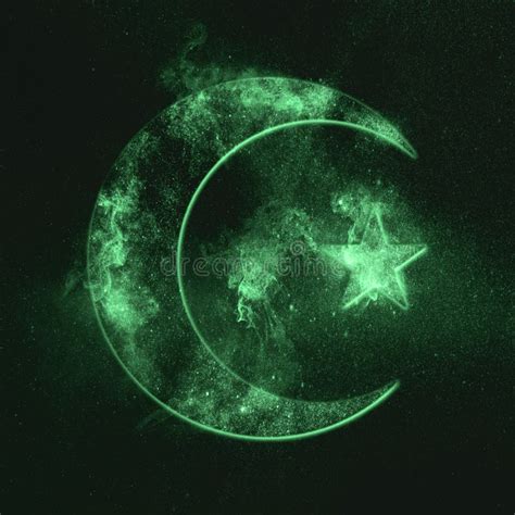 Luna Creciente Símbolo Del Islam Imagen de archivo Imagen de koran