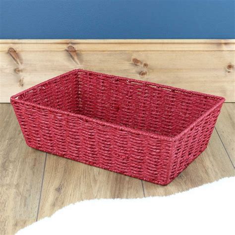 Red Rope Paper Tray Hamper Basket The Basket Company