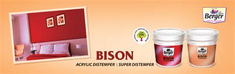 High Gloss Berger Bison Acrylic Distemper Paint Packaging Type Bucket