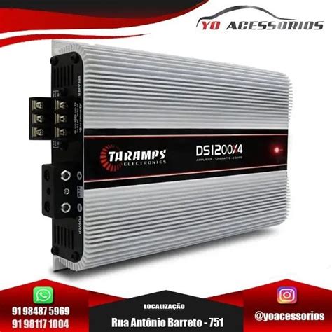 M Dulo Amplificador Taramps Ds X W Rms Canais Ohms Carros