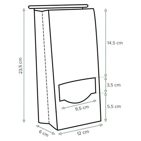 Sac Sos Kraft Avec Fermeture Et Fen Tre X Cm Ut S