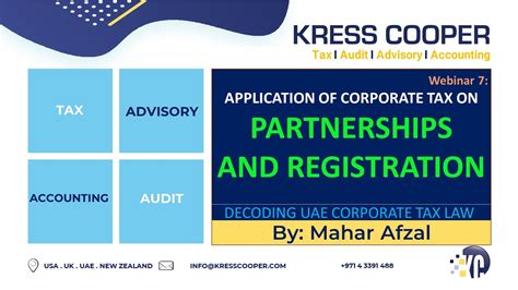 UAE CT I Application Of Corporate Tax On Partnerships And Corporate