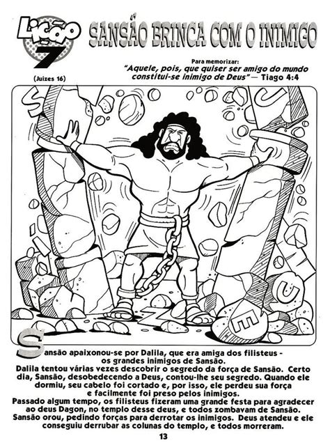 Online Cursos Gratuitos Sunday School Crafts Bible Crafts Samson Craft