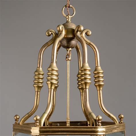 Large Gilt Brass Hall Lantern In The Eighteenth Century Taste