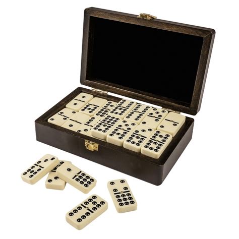 Acheter Domino double 9 en boîte avec aspect noyer Jeux de soci