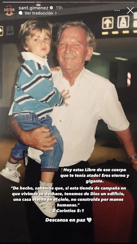 Santiago Giménez Dedica Mensaje Por La Muerte De Su Abuelo “eres