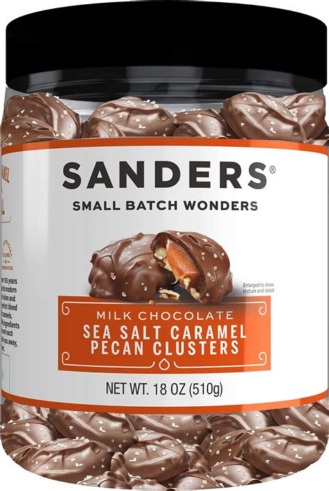 Amazon Sanders Milk Chocolate Sea Salt Caramel Pecan Clusters