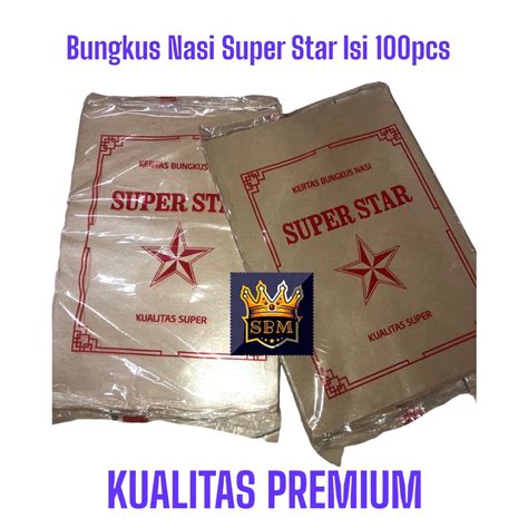 Jual Sbm Kertas Bungkus Nasi Coklat Merk Super Star Premium Quality