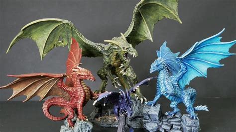 4 Painted Dragon Miniatures Examples and Tips | Dragon miniatures, Mini paintings, Miniatures