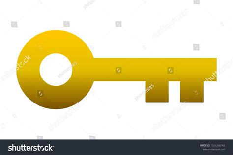 Key Symbol Icon Golden Gradient Isolated Stock Vector (Royalty Free ...