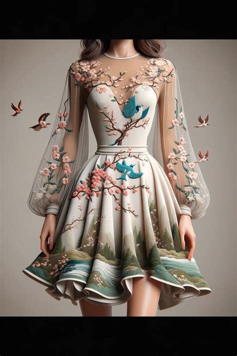 Beautiful Cherry Blossom Dresses That You Will Love In 2024 Fashion Drawing Dresses Fancy