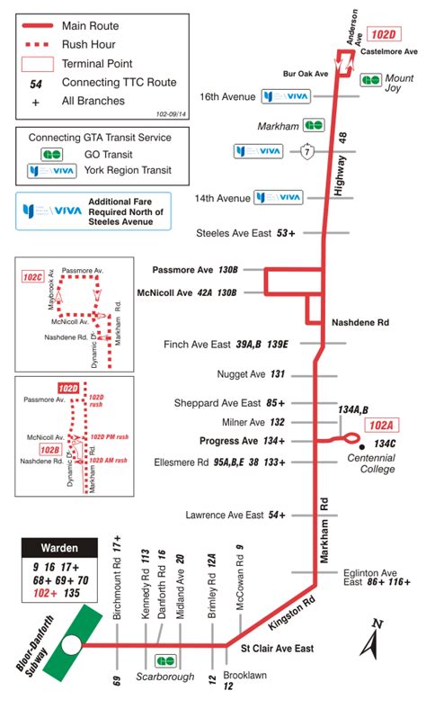 Transit Toronto Image: TTC 0000 102 Markham Road Map 20150102